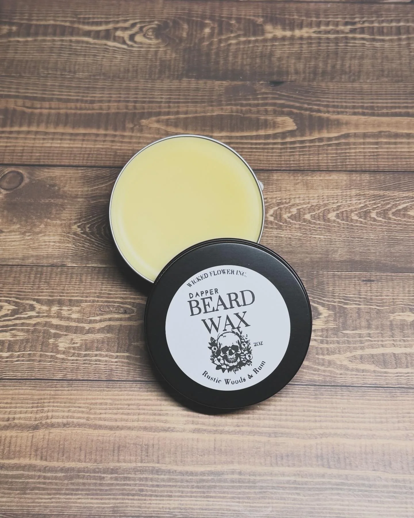 Beard & Mustache Wax/100% Natural/ Promotes beard growth/ Strengthening/ Tames wild hair/Long lasting fragrance/ 2 oz.