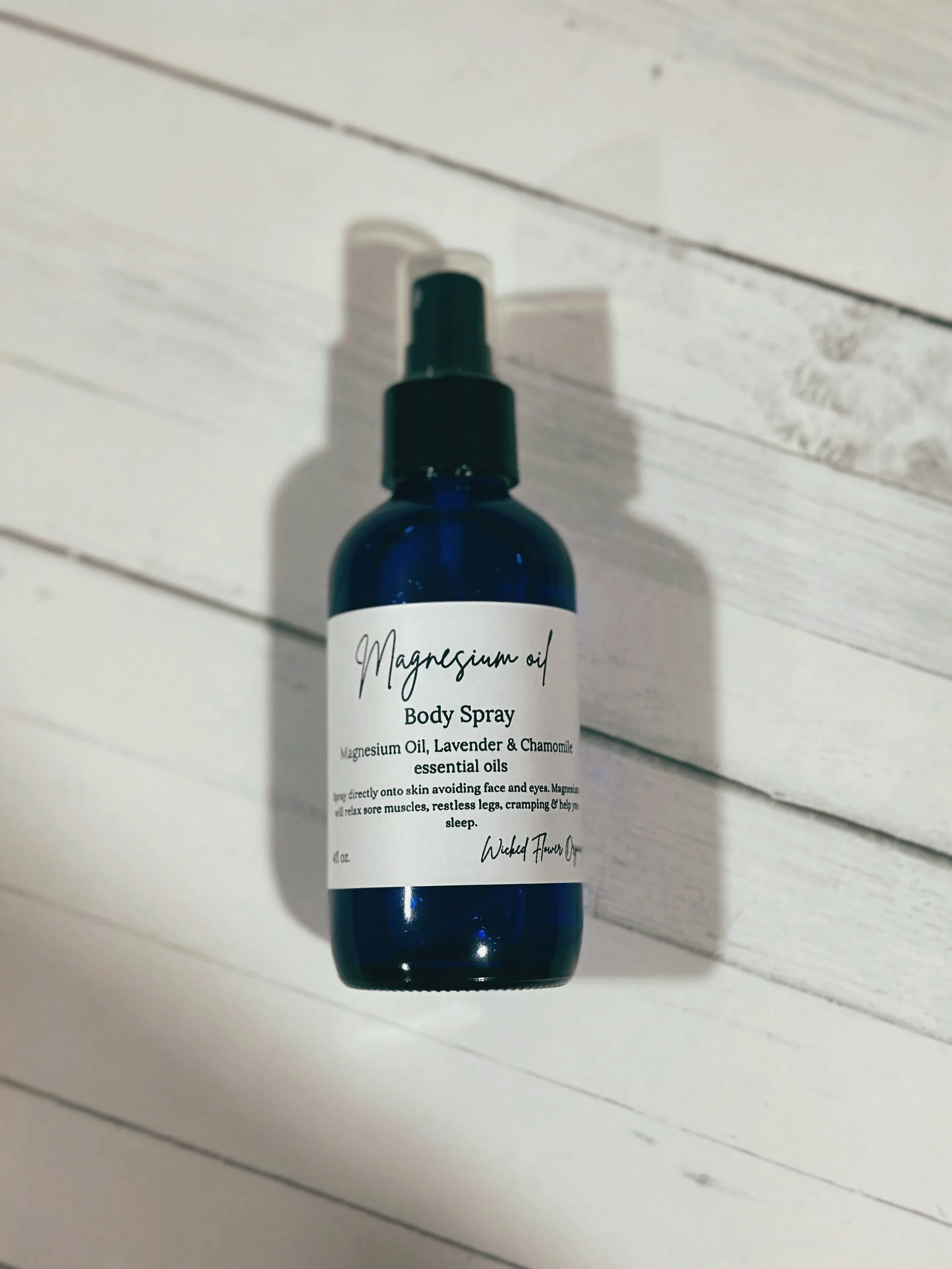 Wicked Flower Magnesium Oil Spray/Relax/Calm/Sleep 4 Oz.