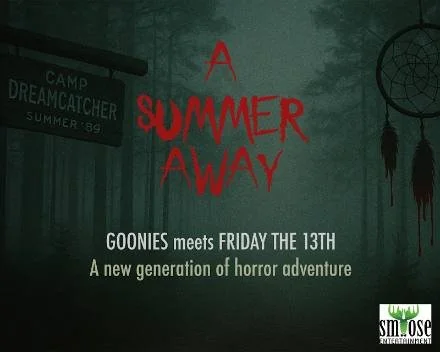 A Summer Away title card, horror-adventure feature in development with Smoose Entertainment, produced by Elizabeth Mihelich