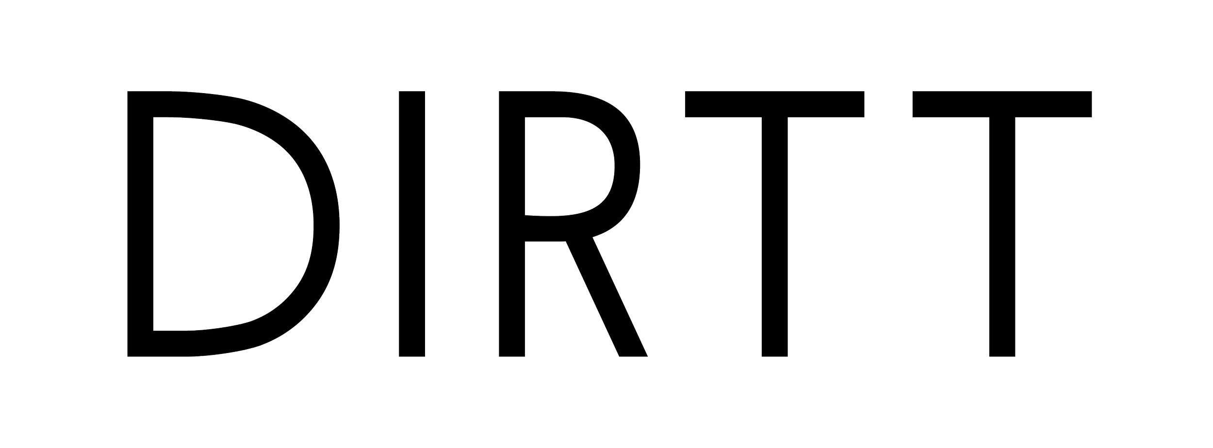 Black background with the word 'DIRT' written in large, outlined capital letters.