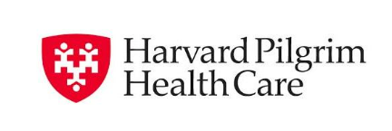 Harvard Pilgrim Health Care logo with red shield and cross symbol