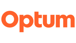 Optum logo in orange and black text.