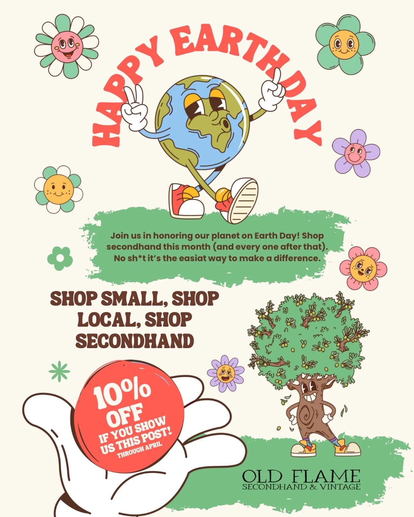 Earth Day, but make it actually fit into your busy a*s life.

Shopping secondhand keeps clothes out of landfills, supports small businesses, and gives you something way better than whatever algorithm decided was &ldquo;in&rdquo; this week. It&rsquo;s