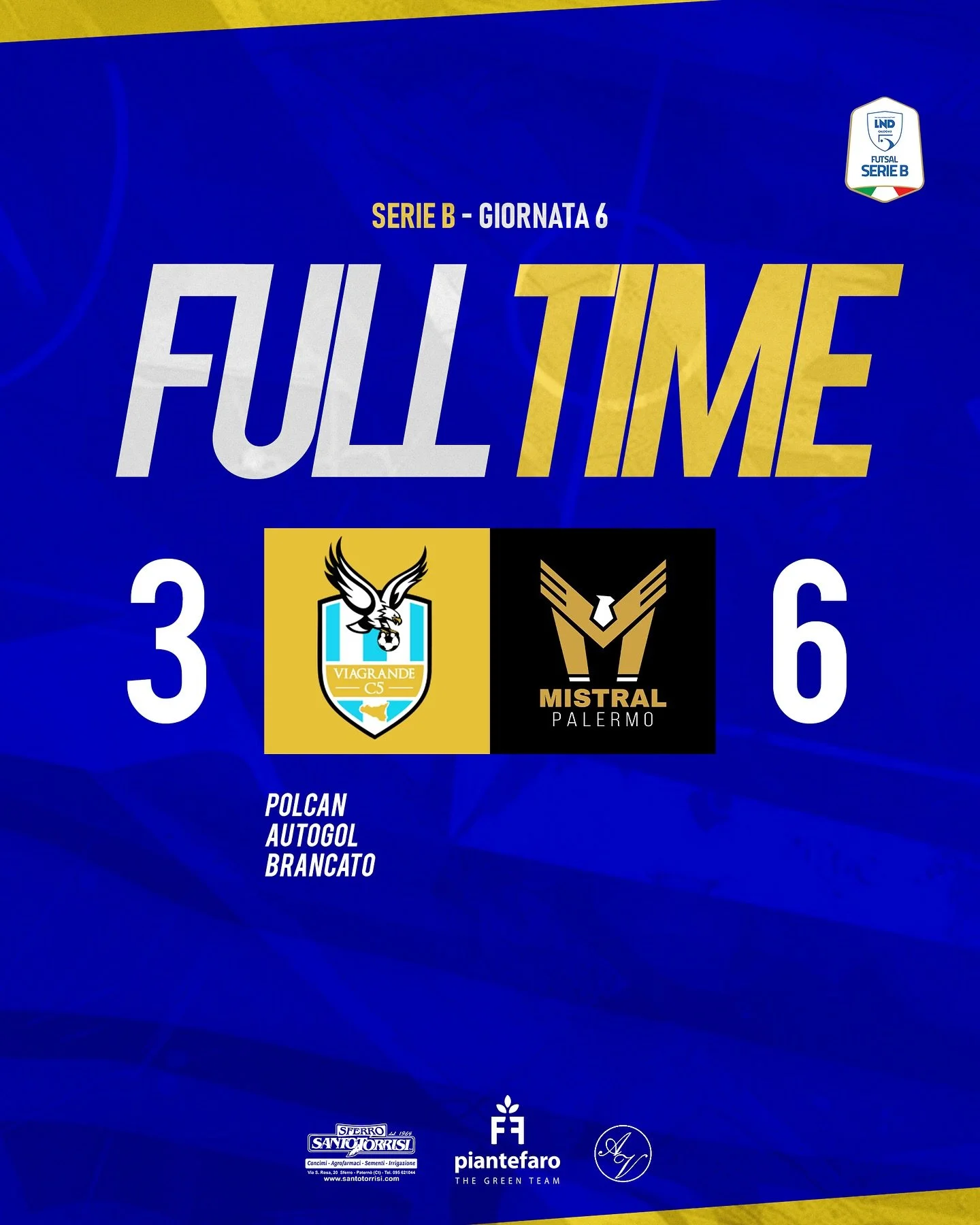 🔵⚪ 3-6 finale.
Tra pali, nervi e decisioni discutibili la gara prende una piega amara.
Non cerchiamo alibi: lavoriamo e torniamo pi&ugrave; forti.