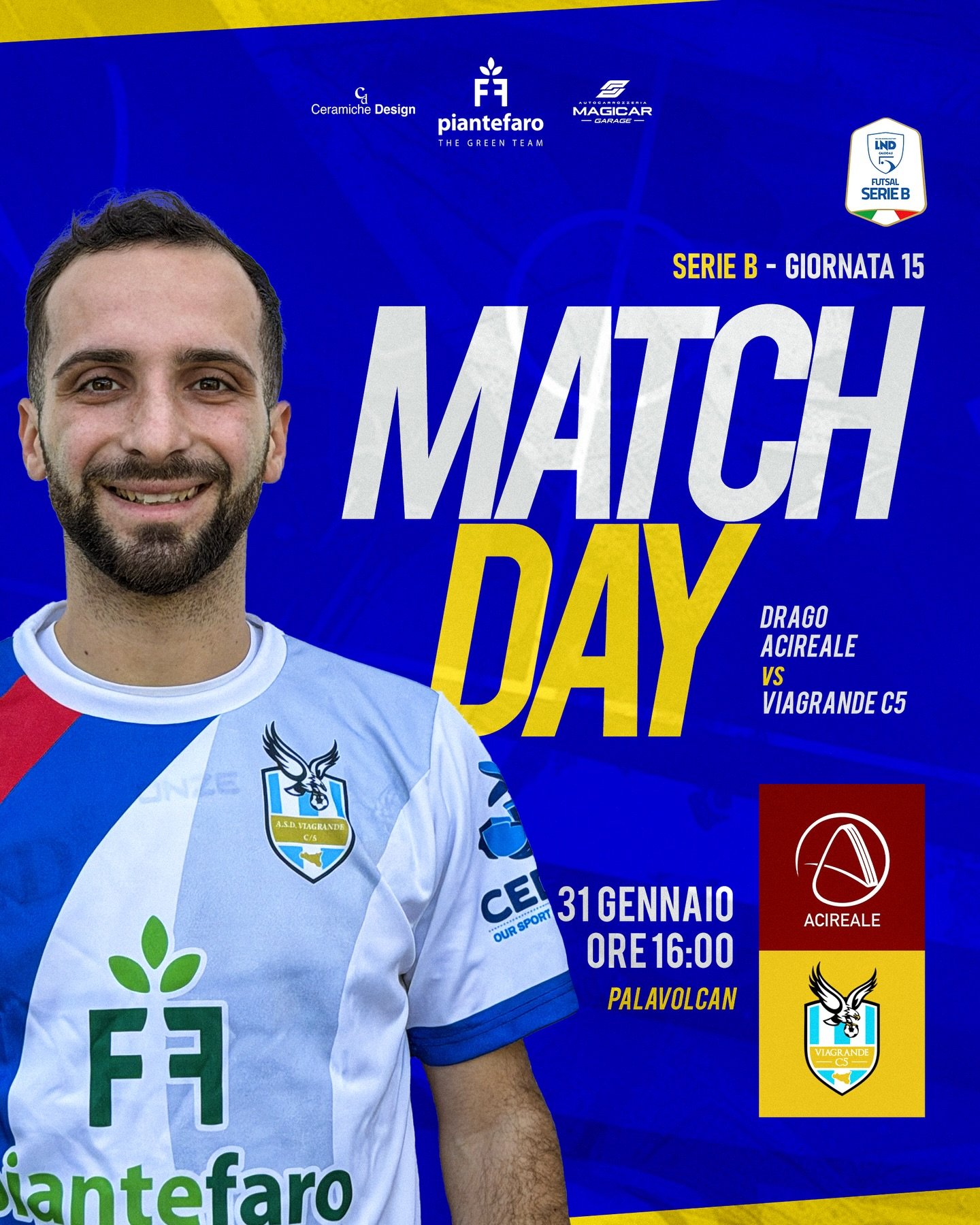 &Egrave; derby.
Sabato 31 gennaio affrontiamo la Drago Acireale in una sfida che &egrave; sempre molto sentita.
Arriviamo con qualche difficolt&agrave;, ma non con meno fame: grinta, sacrificio e la volont&agrave; di dare tutto, anche fuori casa.

A 