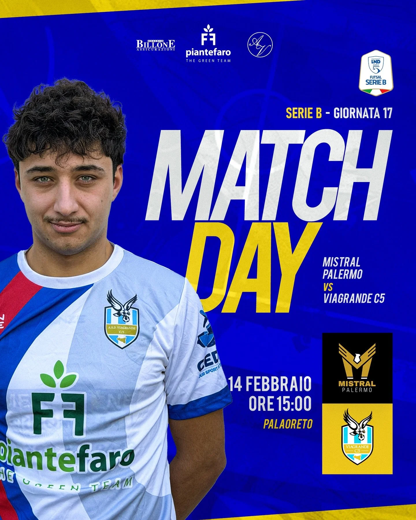 Domani al PalaOreto ci aspetta una sfida durissima contro il Mistral Palermo.
Una gara che chiede personalit&agrave;, concentrazione e fame.

Servir&agrave; cuore. Servir&agrave; testa. Servir&agrave; essere Viagrande fino all&rsquo;ultimo secondo.

