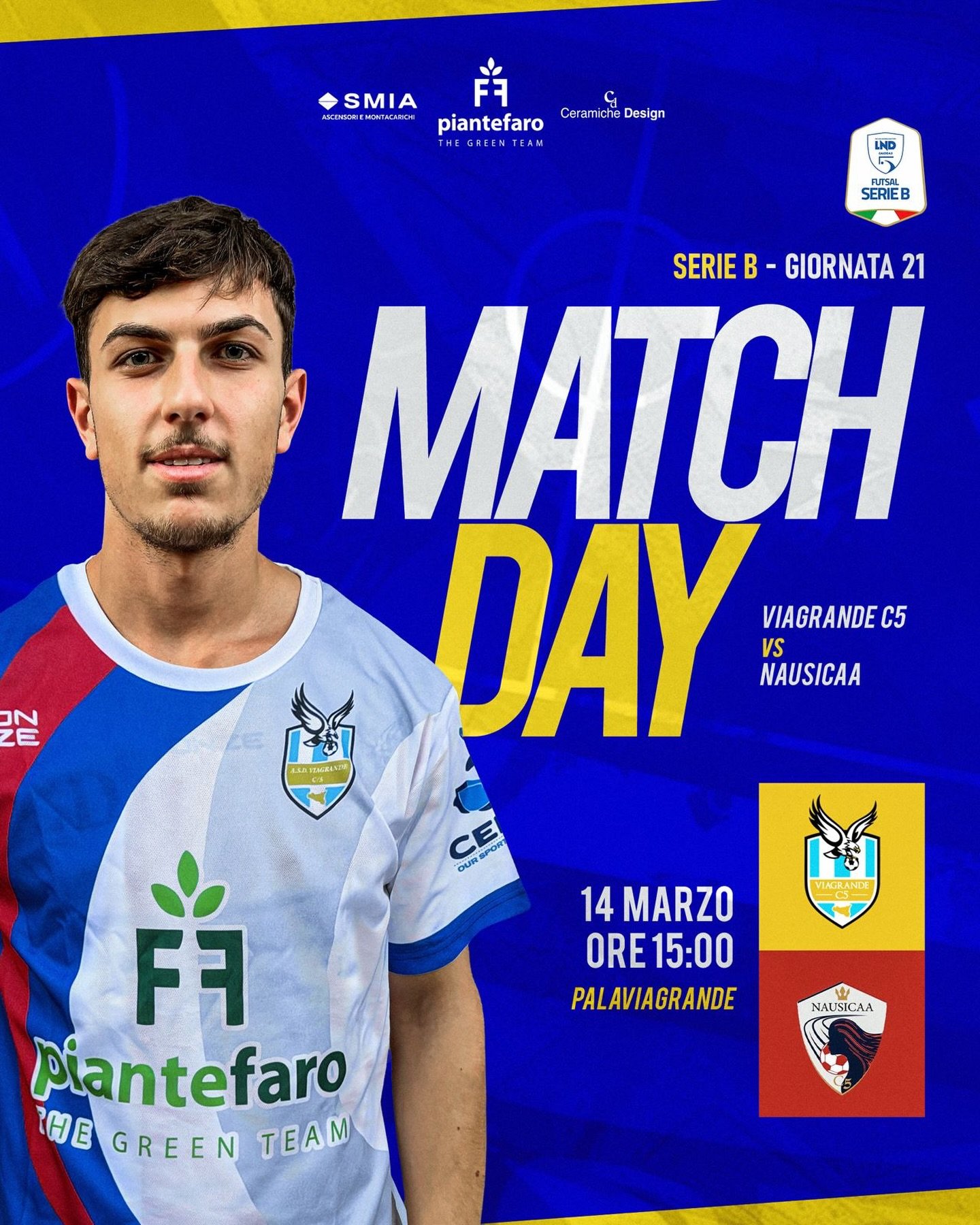 Sabato 14 marzo torniamo al Palaviagrande per l&rsquo;ultima partita casalinga della regular season. 🔥

Affrontiamo il Nausicaa e abbiamo bisogno di tutto il vostro supporto dagli spalti.

⚠️ Attenzione all&rsquo;orario: fischio d&rsquo;inizio alle 