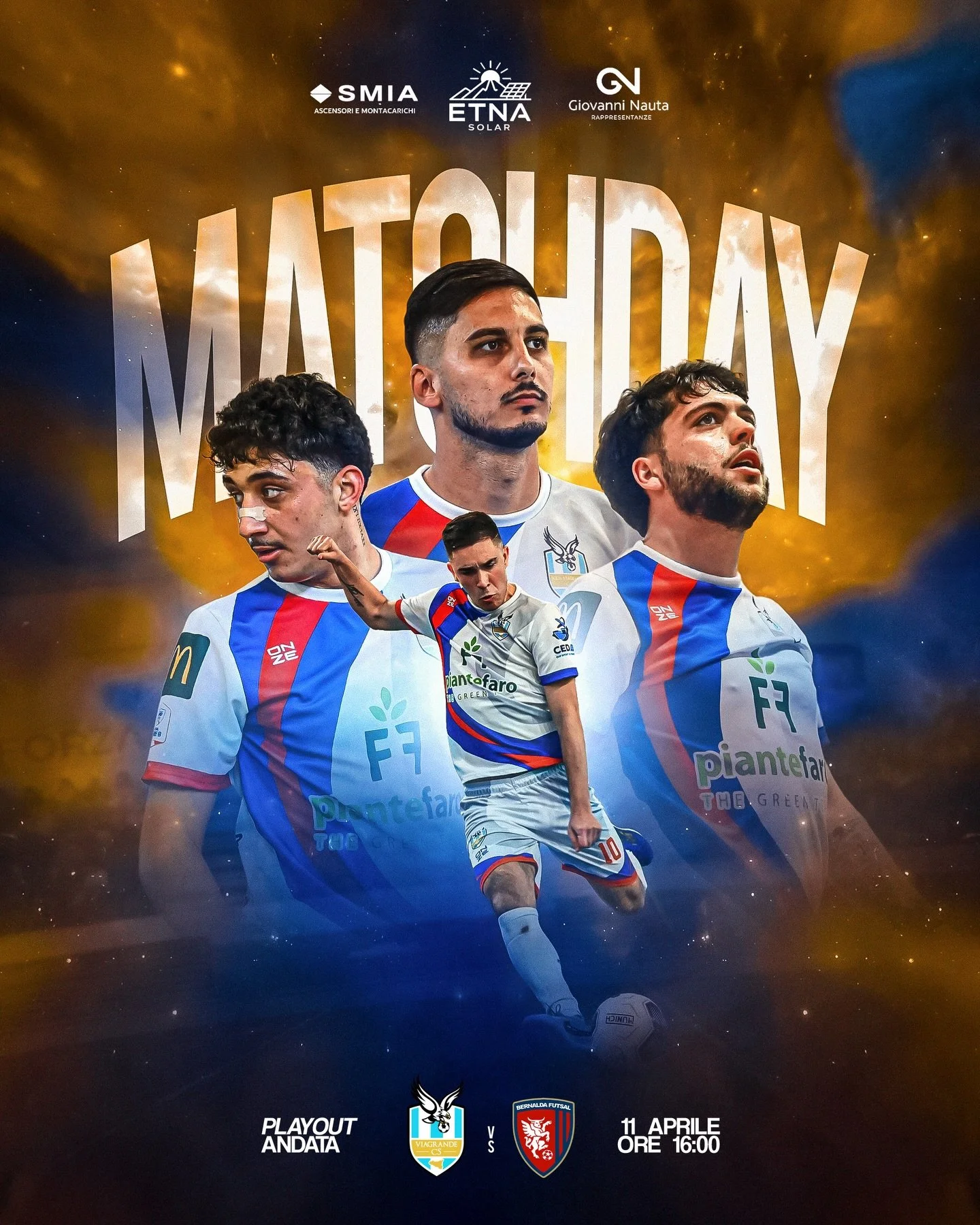 Sabato 11 aprile alle ore 16 il PalaViagrande ci aspetta per la prima sfida dei playout.

Adesso conta esserci. Conta la voce, conta il calore, conta ogni applauso.

Abbiamo bisogno di tutti voi: tifosi, amici, famiglia biancoblu.

Tifosi a raccolta: