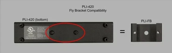Whirlwind PL1FB Power Link Stringer Fly Bracket Mounting Bracket Bottom mount