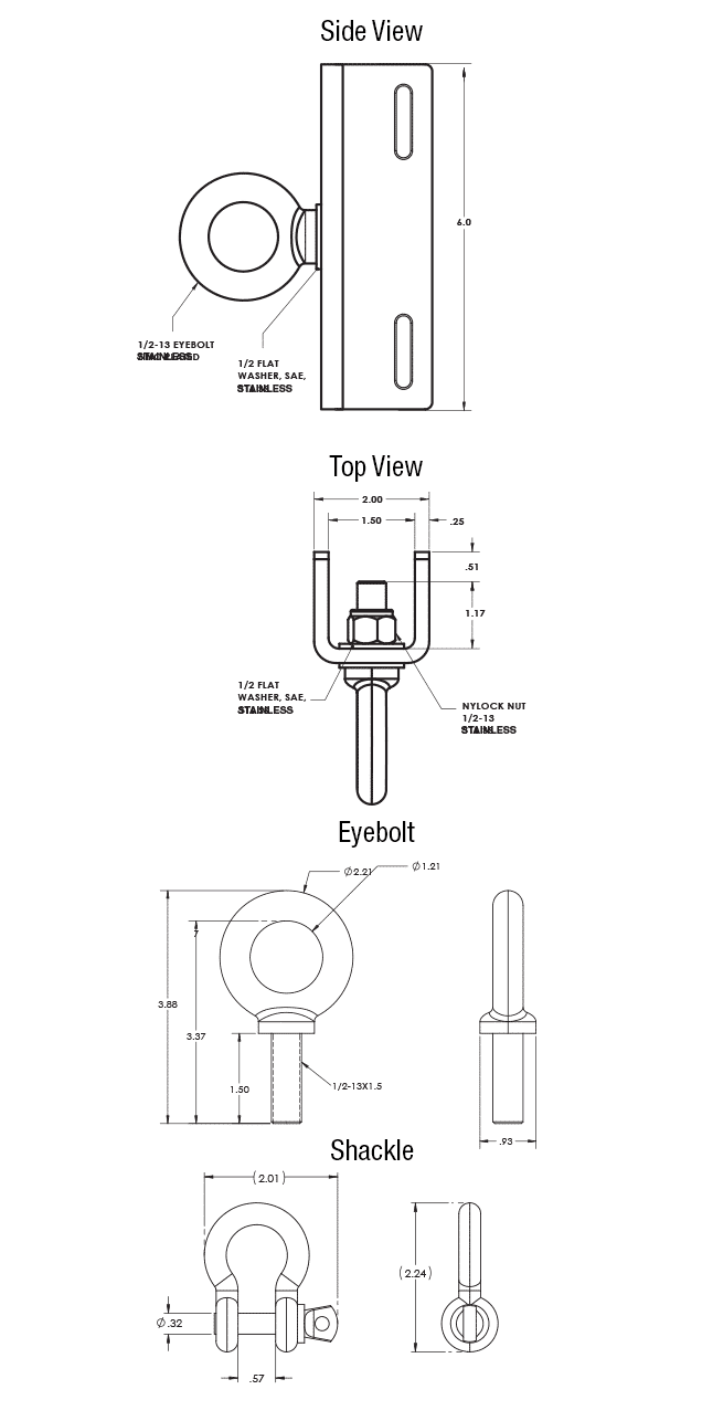 Adaptive Technologies PM-SAFETY-6DSS Speaker Pole Safety Anchor