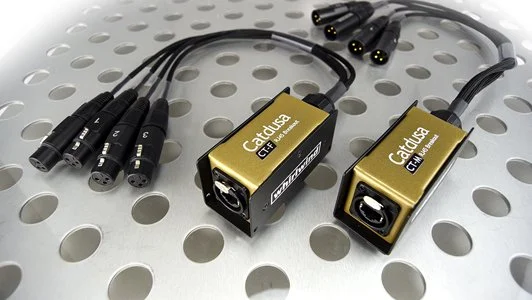 Whirlwind Catdusa CT-M Ethercon RJ45 Mini Audio Drop Snake to 4 Male XLR