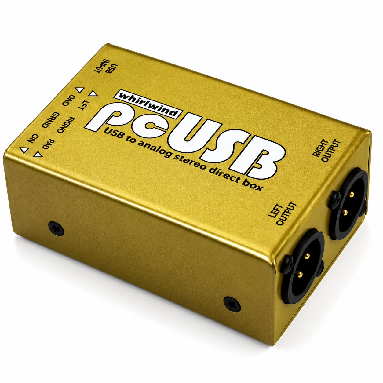 Whirlwind PCUSB USB interface converter box Connect your PC to Mixer or PA