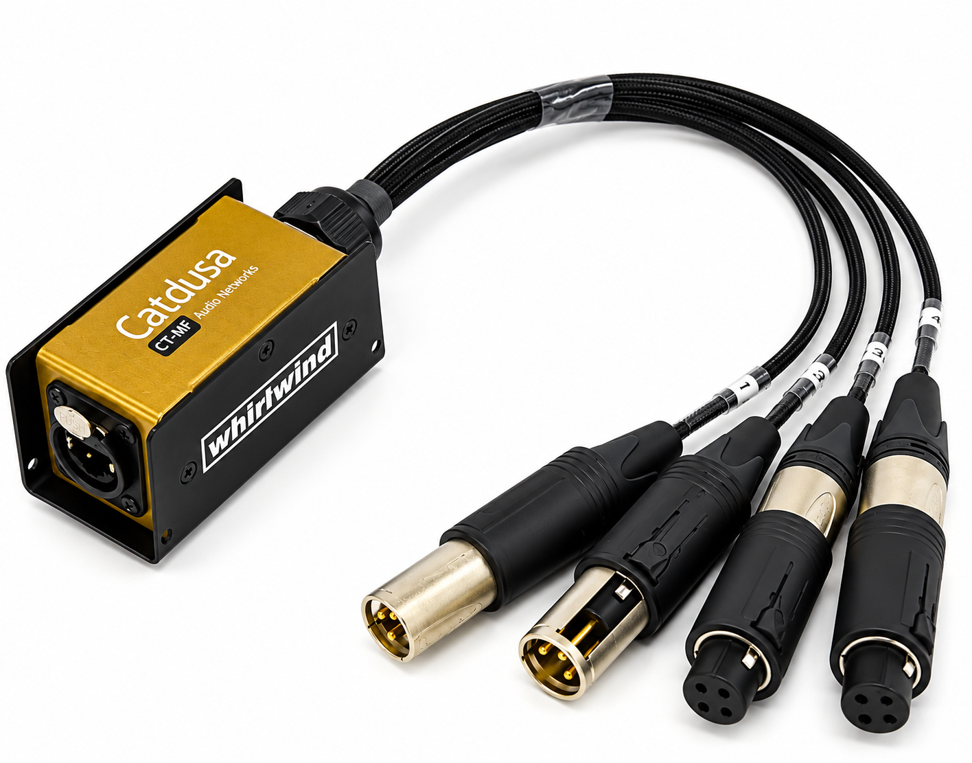 Whirlwind Catdusa CT-MF Ethercon RJ45 Mini Audio Snake to 2XRF & 2XLRM