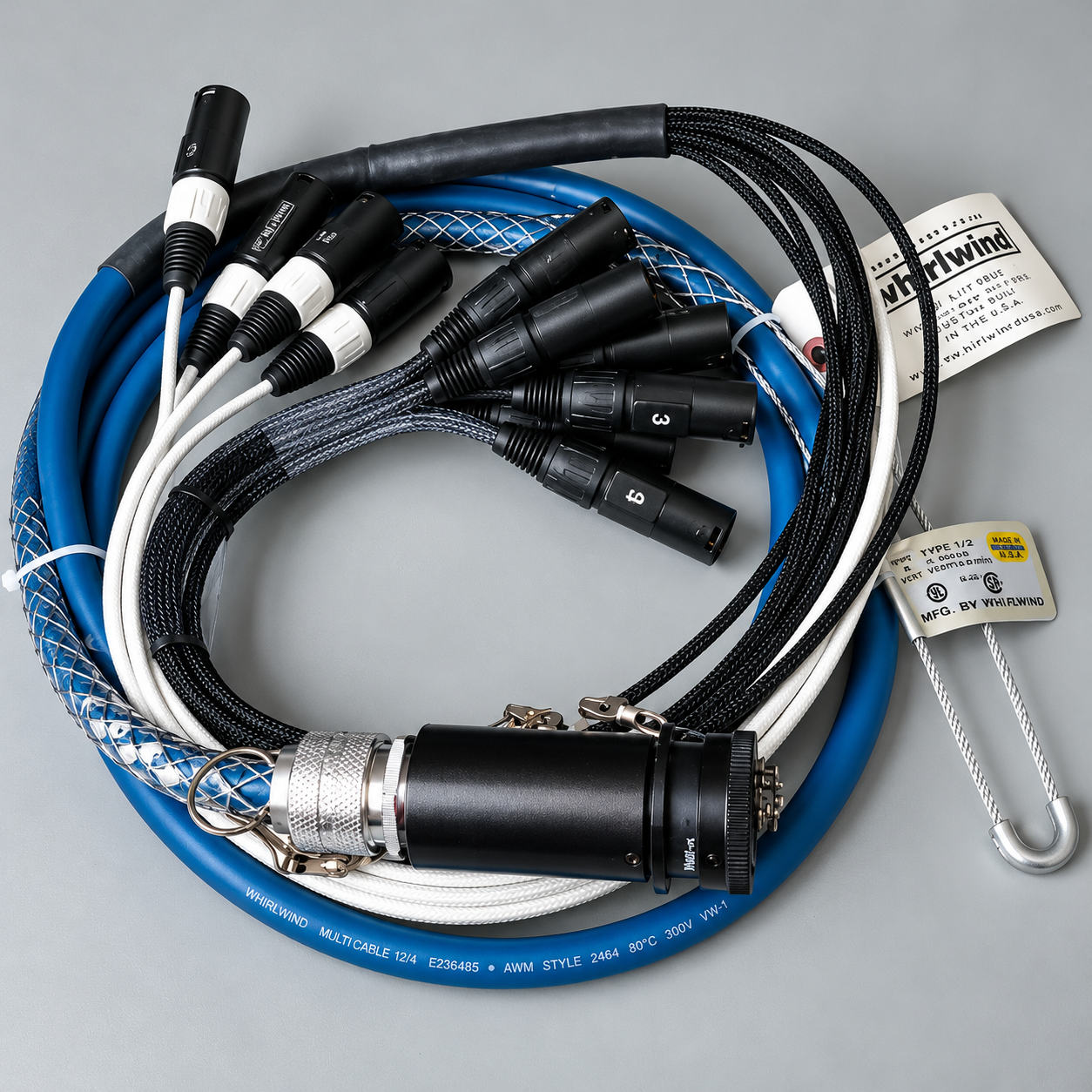 Whirlwind FM120NRW1IF012 12 Channel Fan Out Snake 12 ft W1IF to WI3M XLR Gold