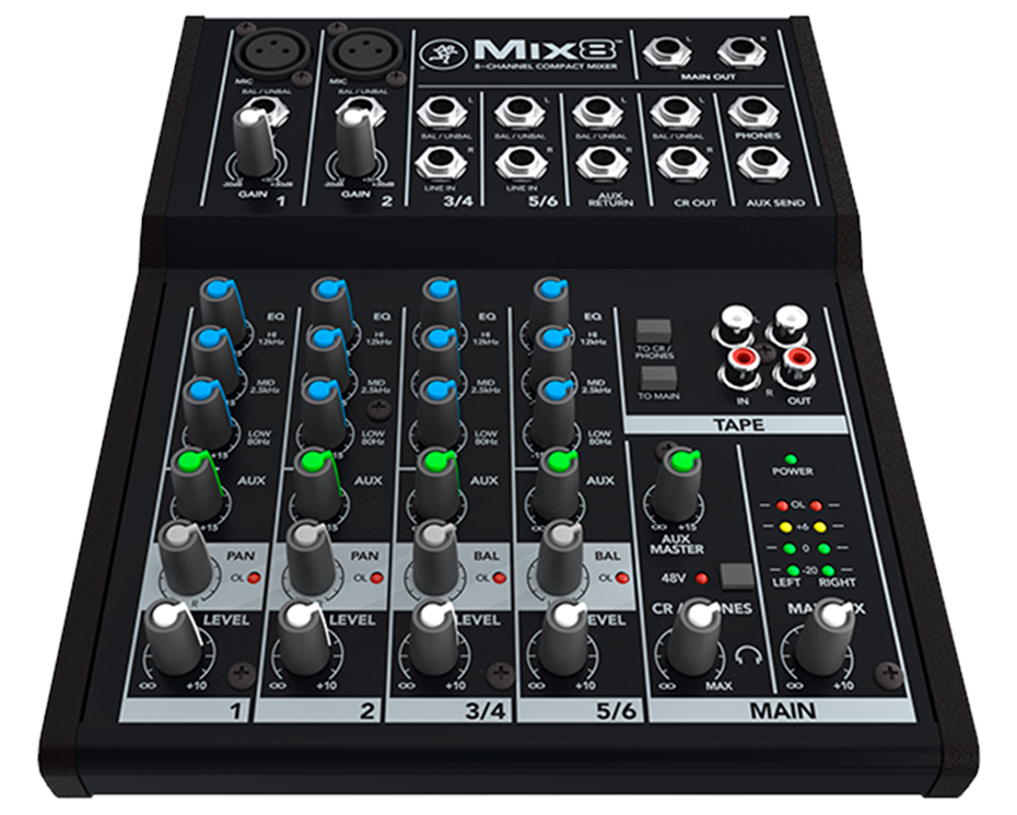 Mackie Mix8 Compact 8-Channel Mixer