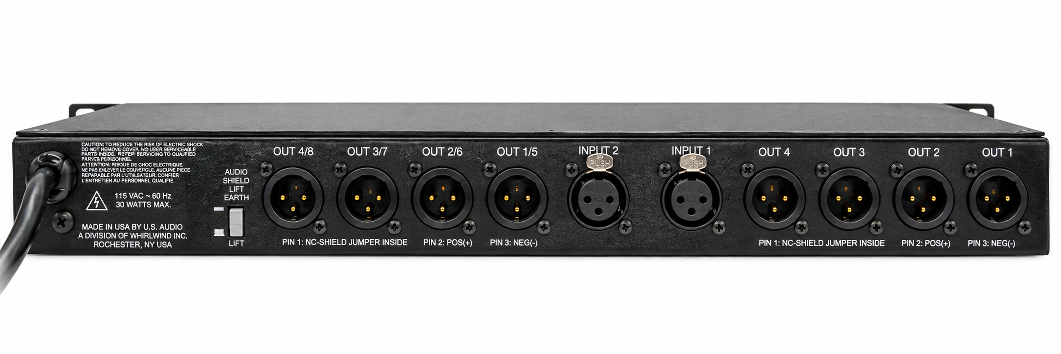 Whirlwind DA2 Active Audio Distribution Amplifier