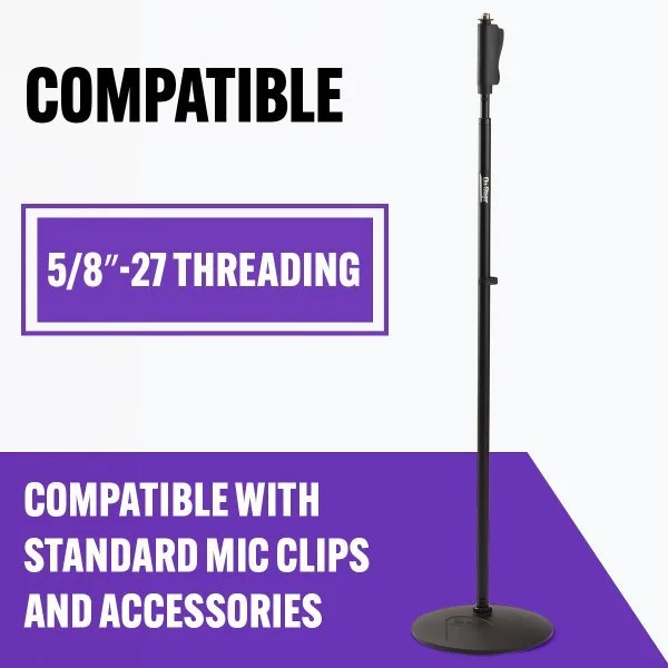 On-Stage TMP-MS9510 One-Hand Mic Stand w/ Round Base — Echotone Music