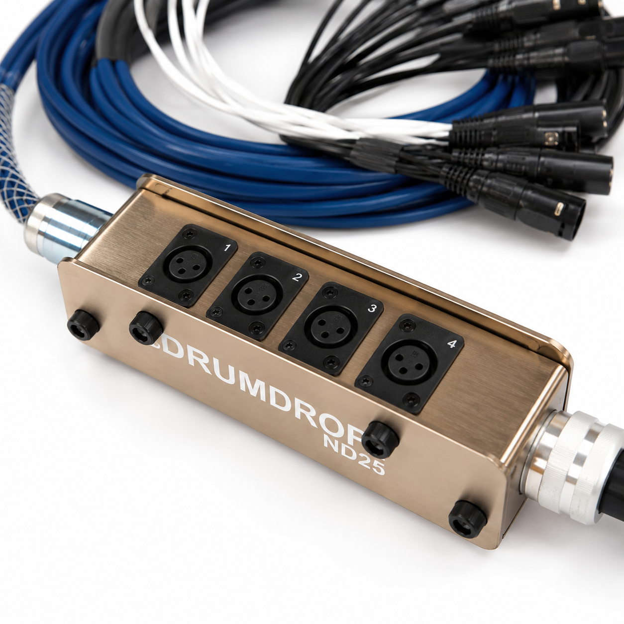 Whirlwind DrumdropND25 12 Channel Drum Set Drop Snake 25 FT