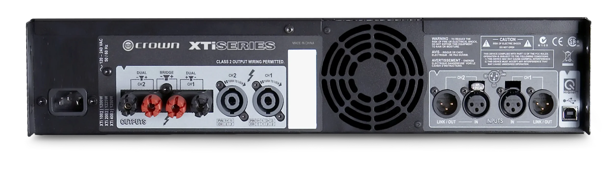 XTI2002 2 Channel 800 Watts at 4Ω Series Power Amplifier with DSP