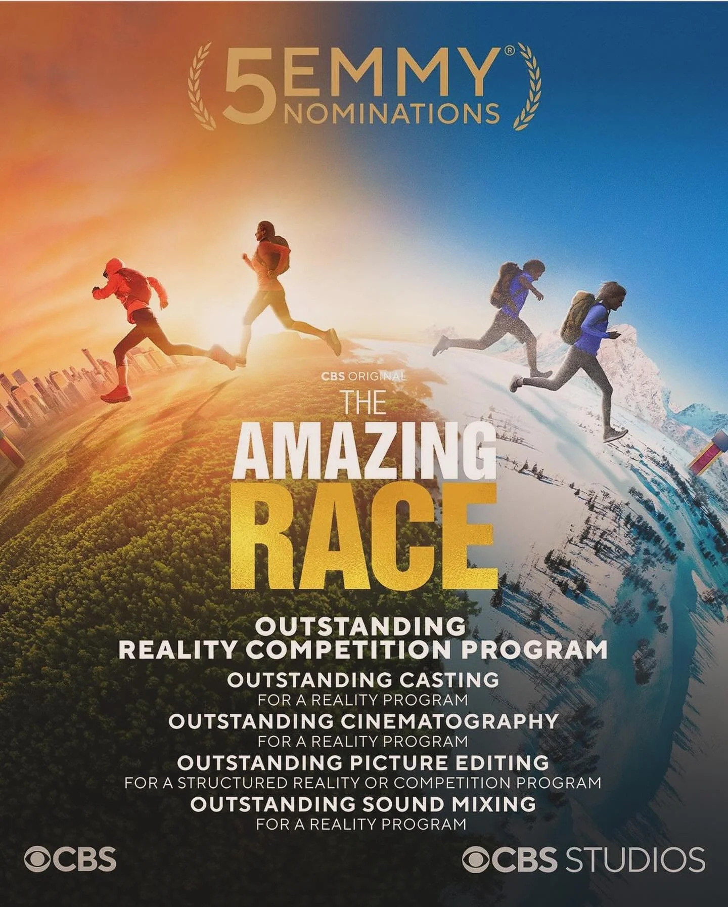 Another 5 nomination&rsquo;s for us at @theamazingrace My 3rd cinematography nom 😁#emmys #amazingrace #cbs