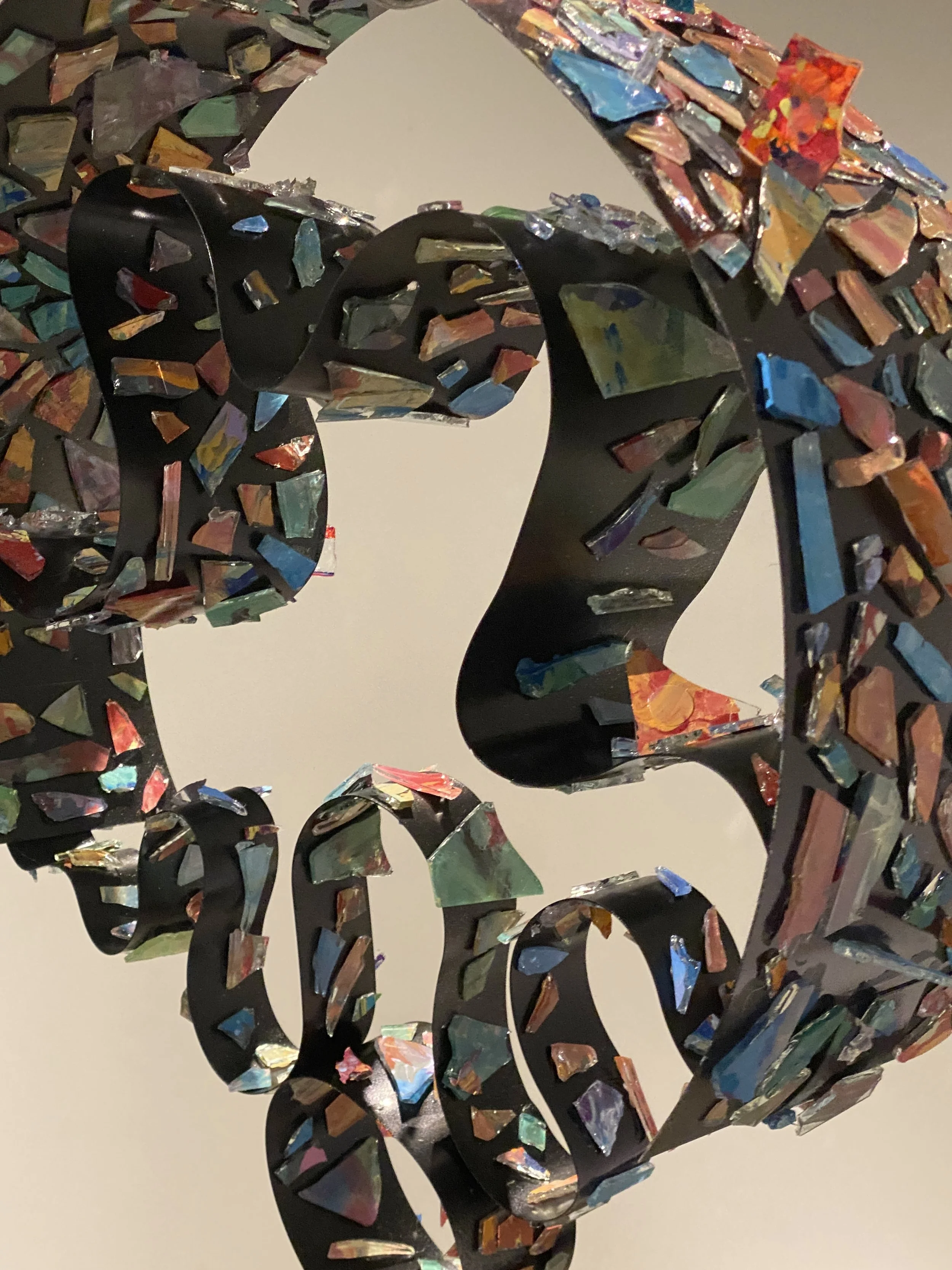 sheet metal, glass, acrylic paint, spot welder