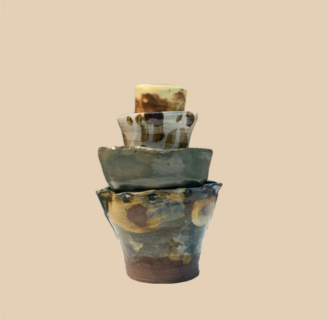 thrown bowls and cups