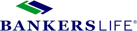 Bankers Life logo with green and blue geometric symbol and blue text