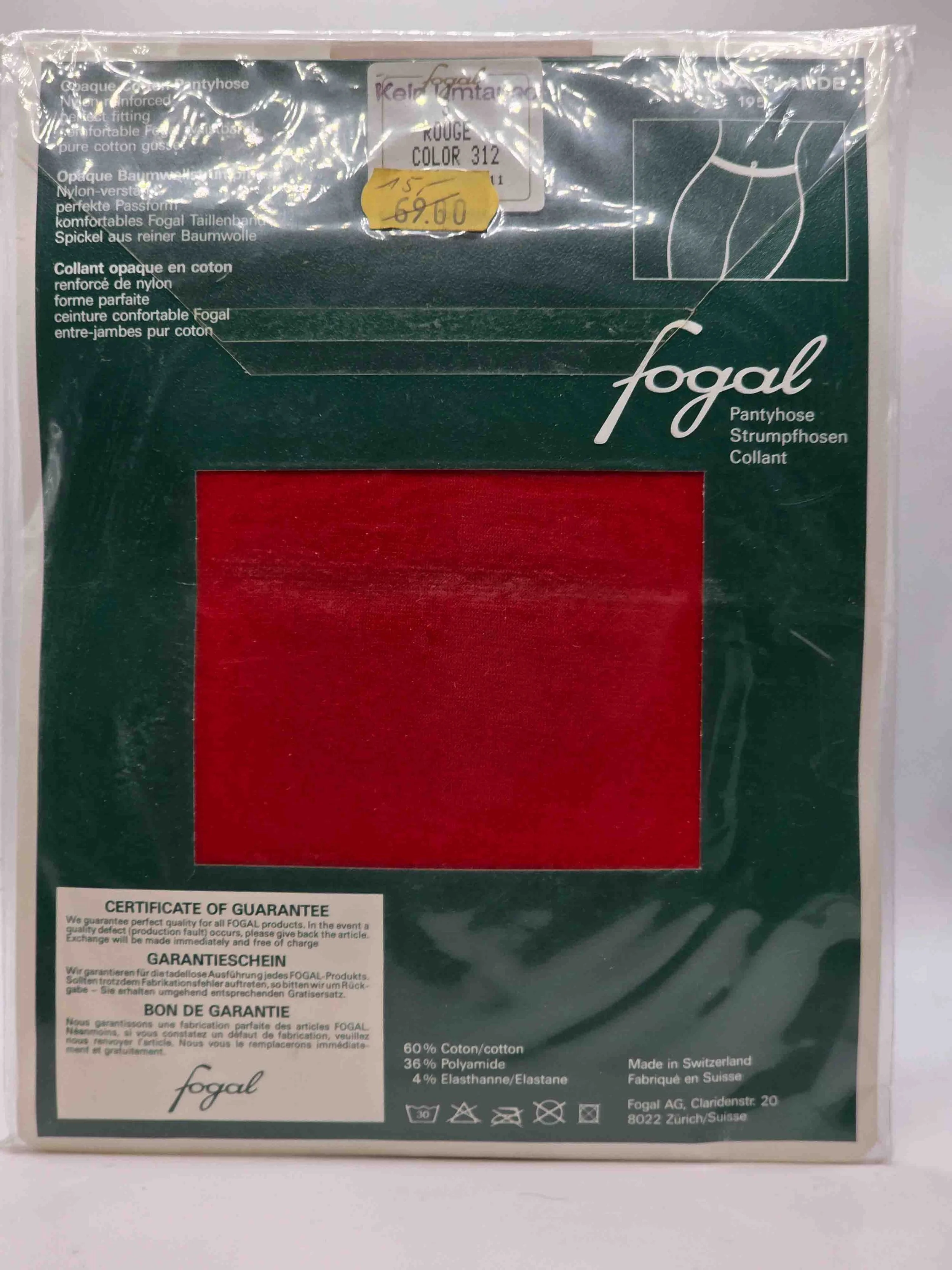 fogal-lacampagnarde-baumwollstrumpfhose-rouge