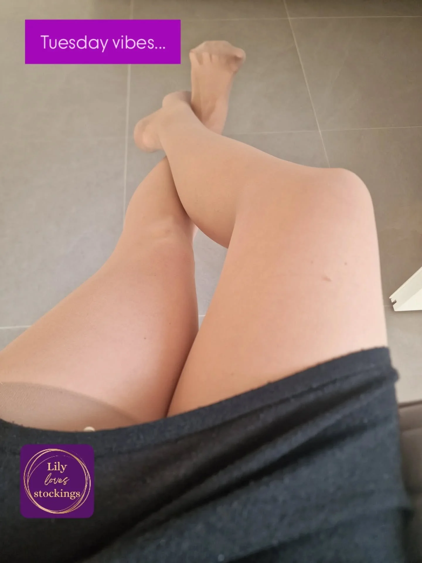 Nylon stockings of the day.

Have a good one!
Yours
Lily 💜 

Please note: Me, the real Lily loves Stockings, is only active on Instagram. No other social media platforms apart from my own website, see link in Bio.