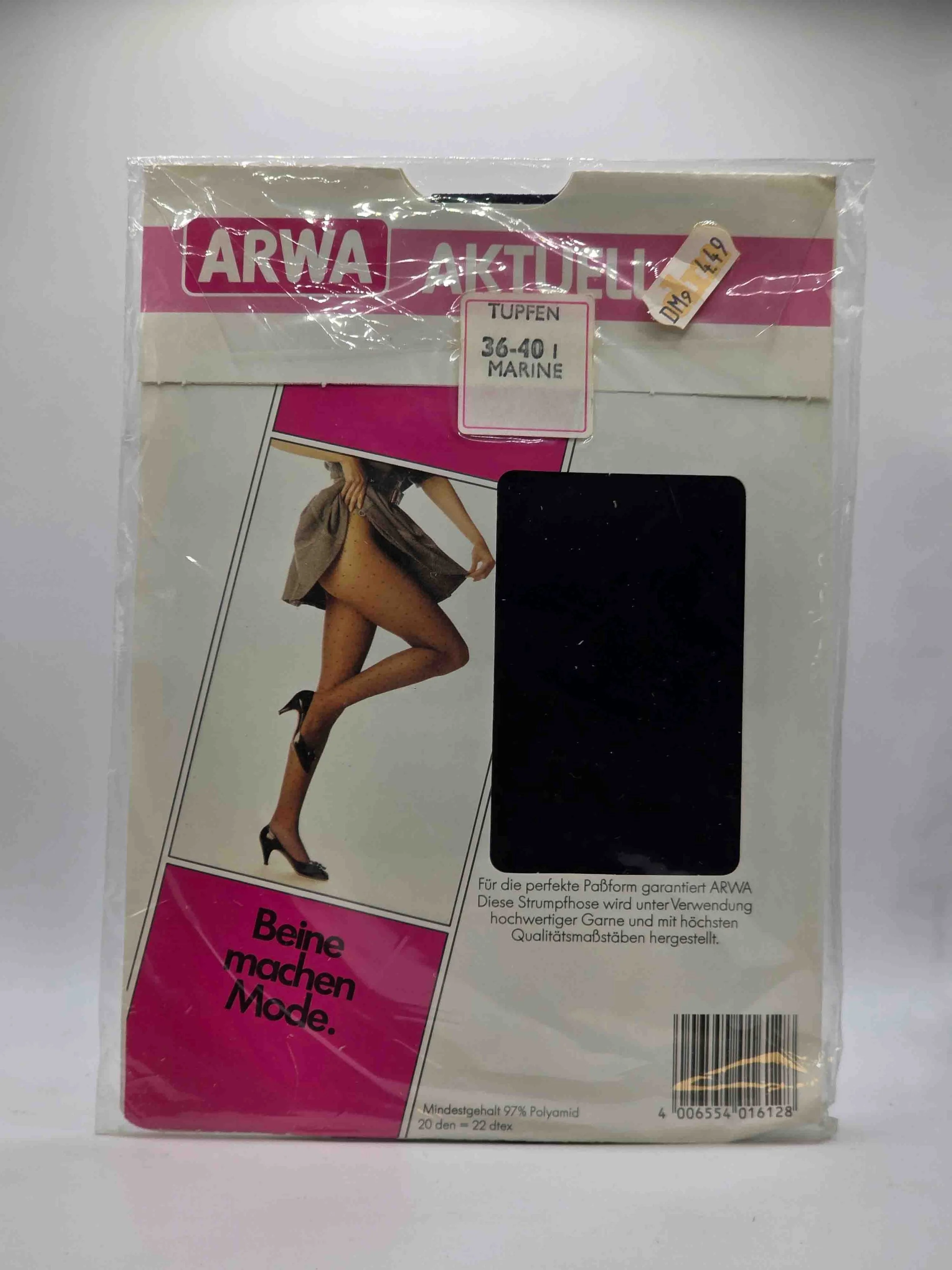 arwa-feinstrumpfhose-tupfen-marine