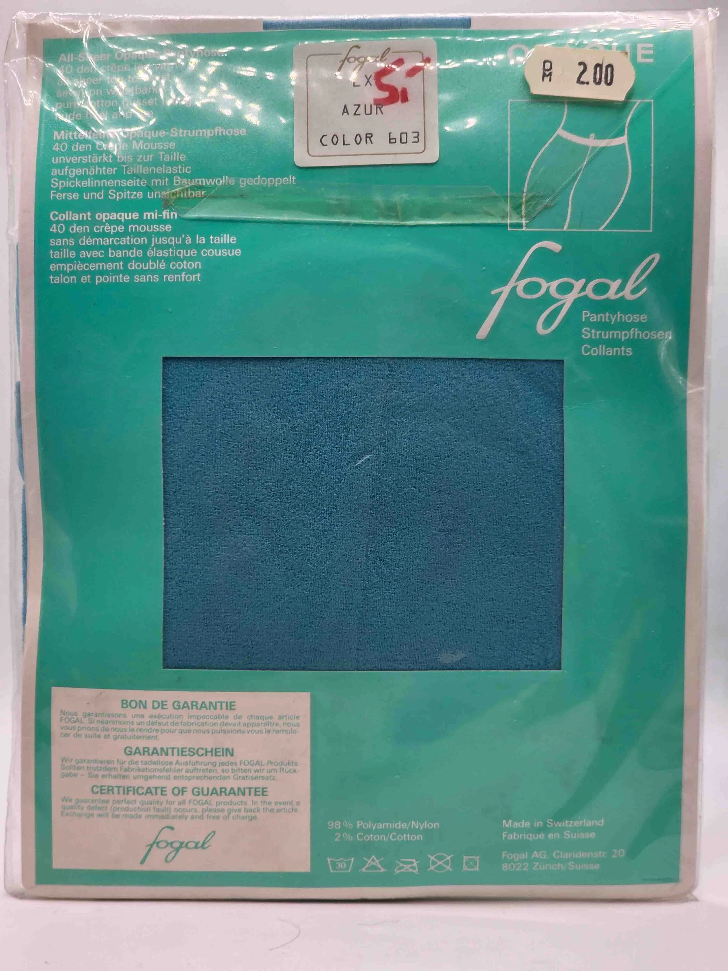 fogal-opaque108-feinstrumpfhose-40den-azur