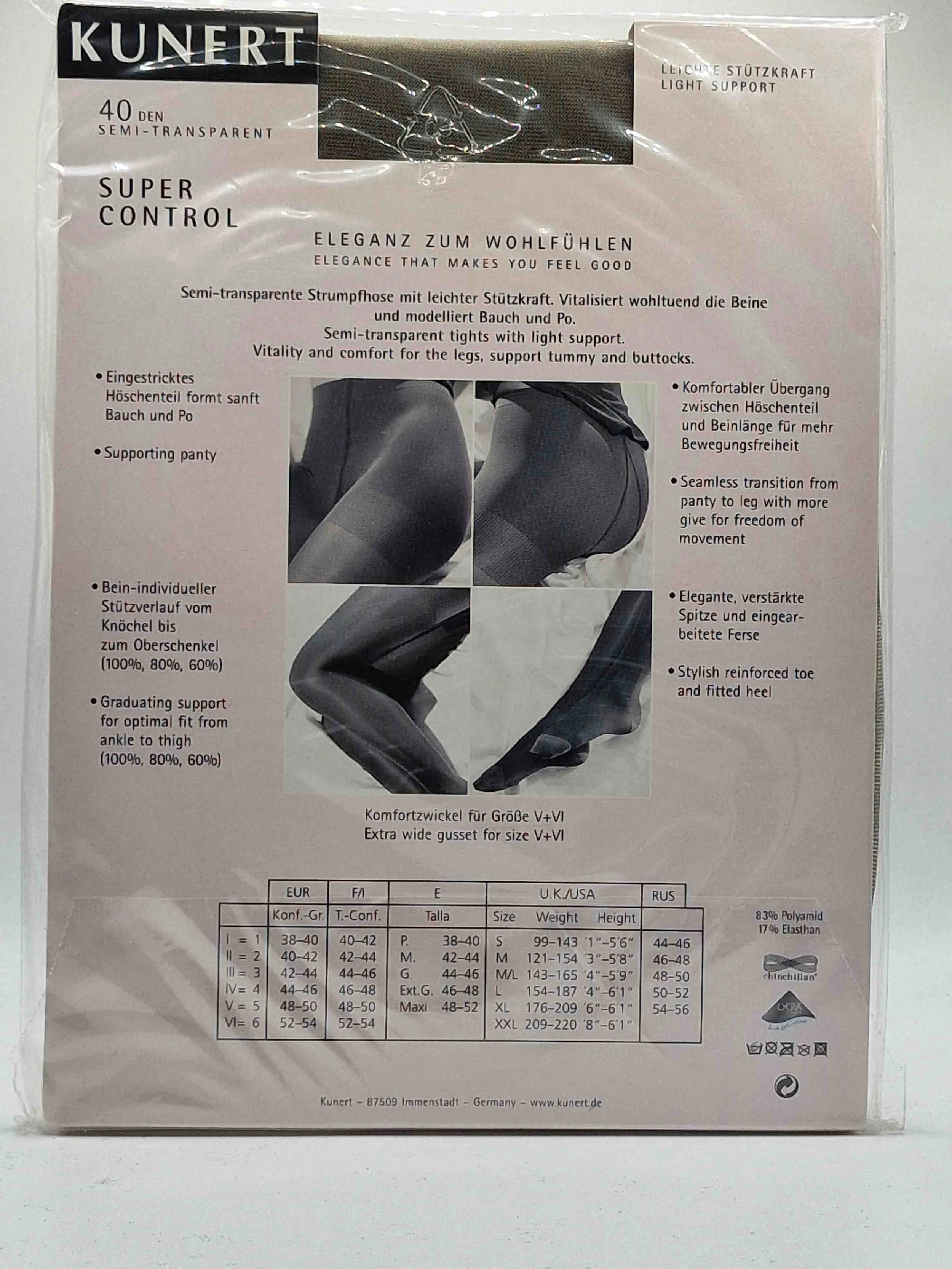 kunert-super-control-strumpfhose-40den-beschreibung
