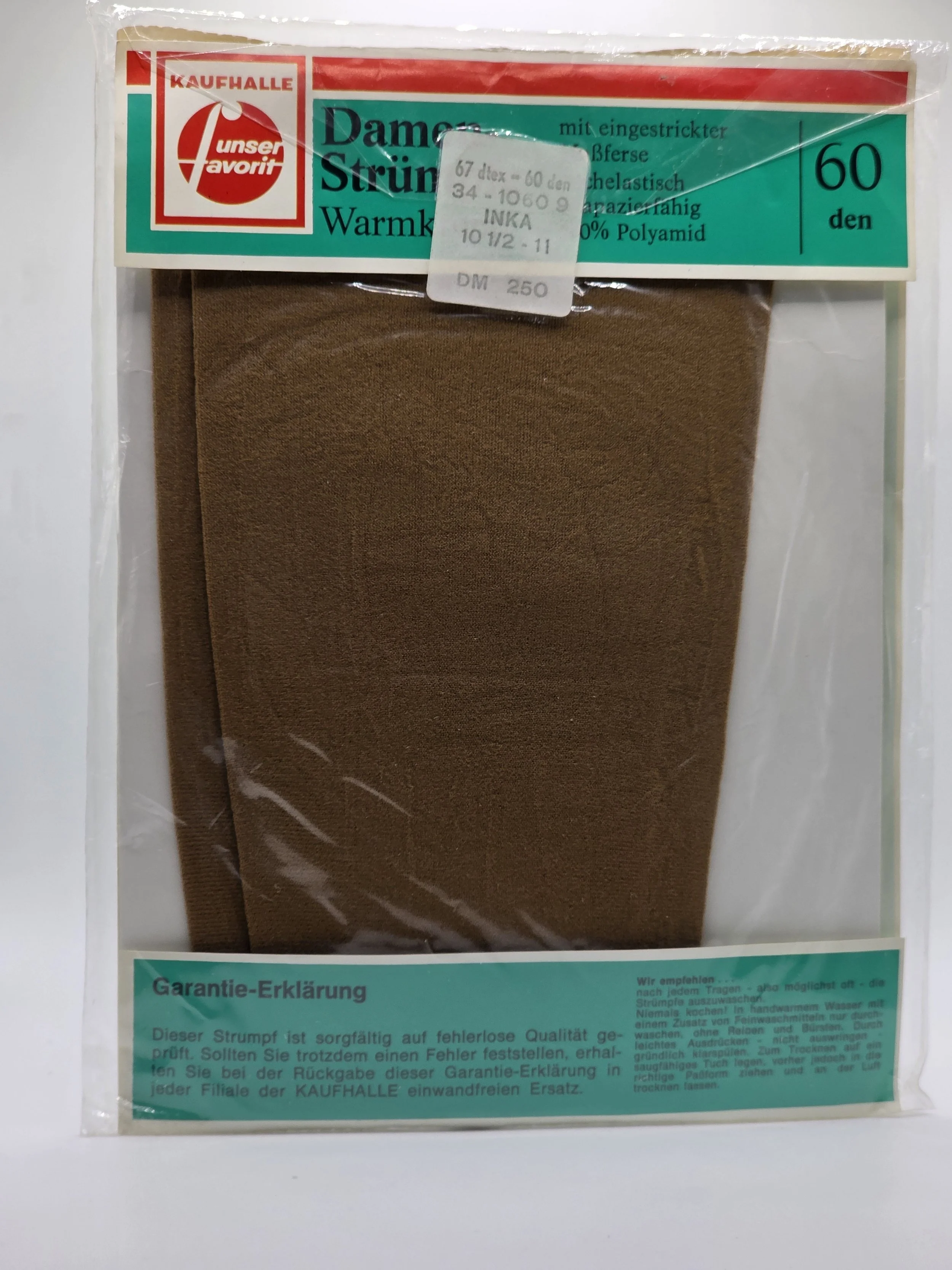Kaufhalle Strümpfe Warmkrepp 60 den inca