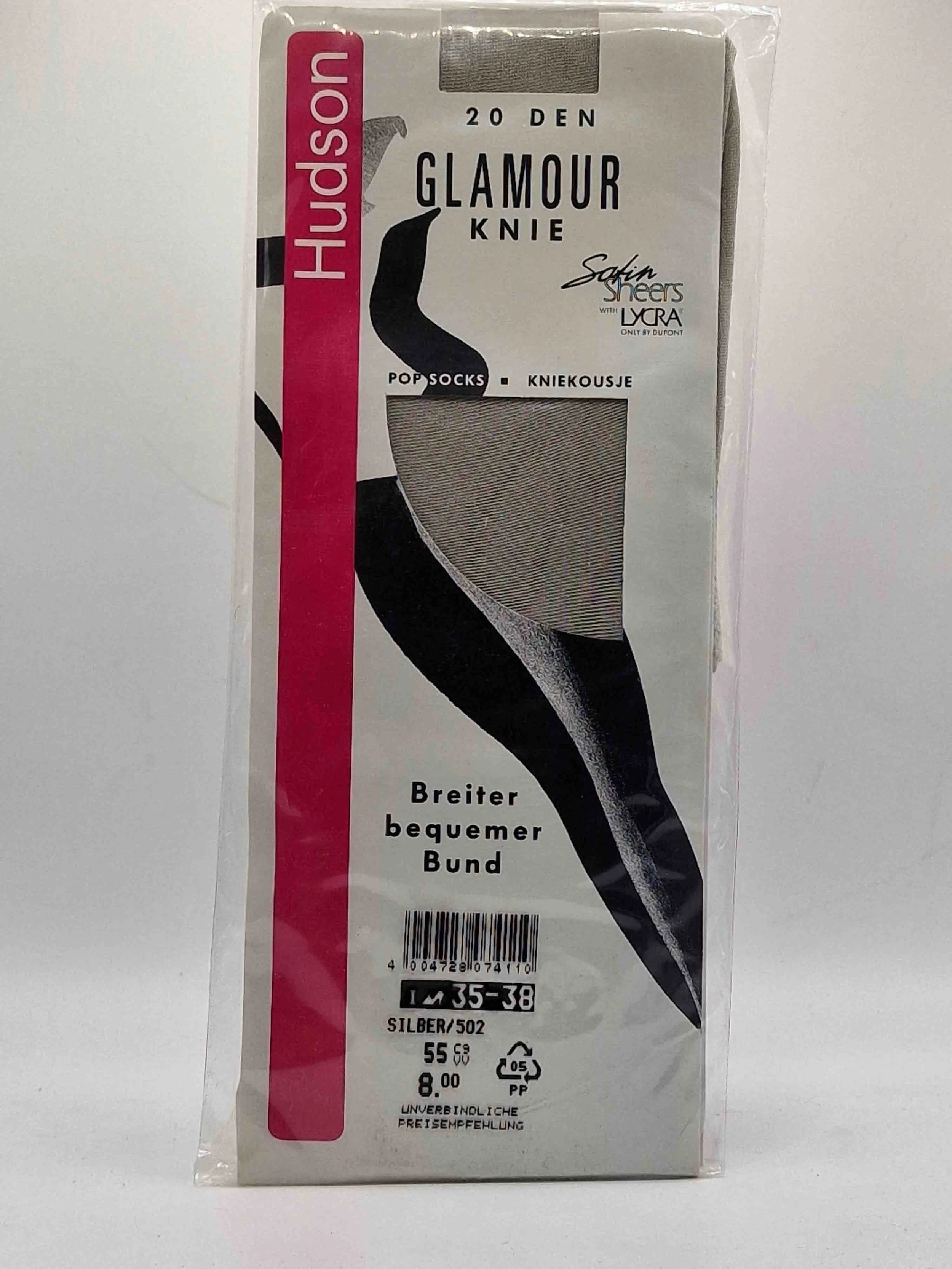 hudson-glamour-kniestrumpf-20den-silber