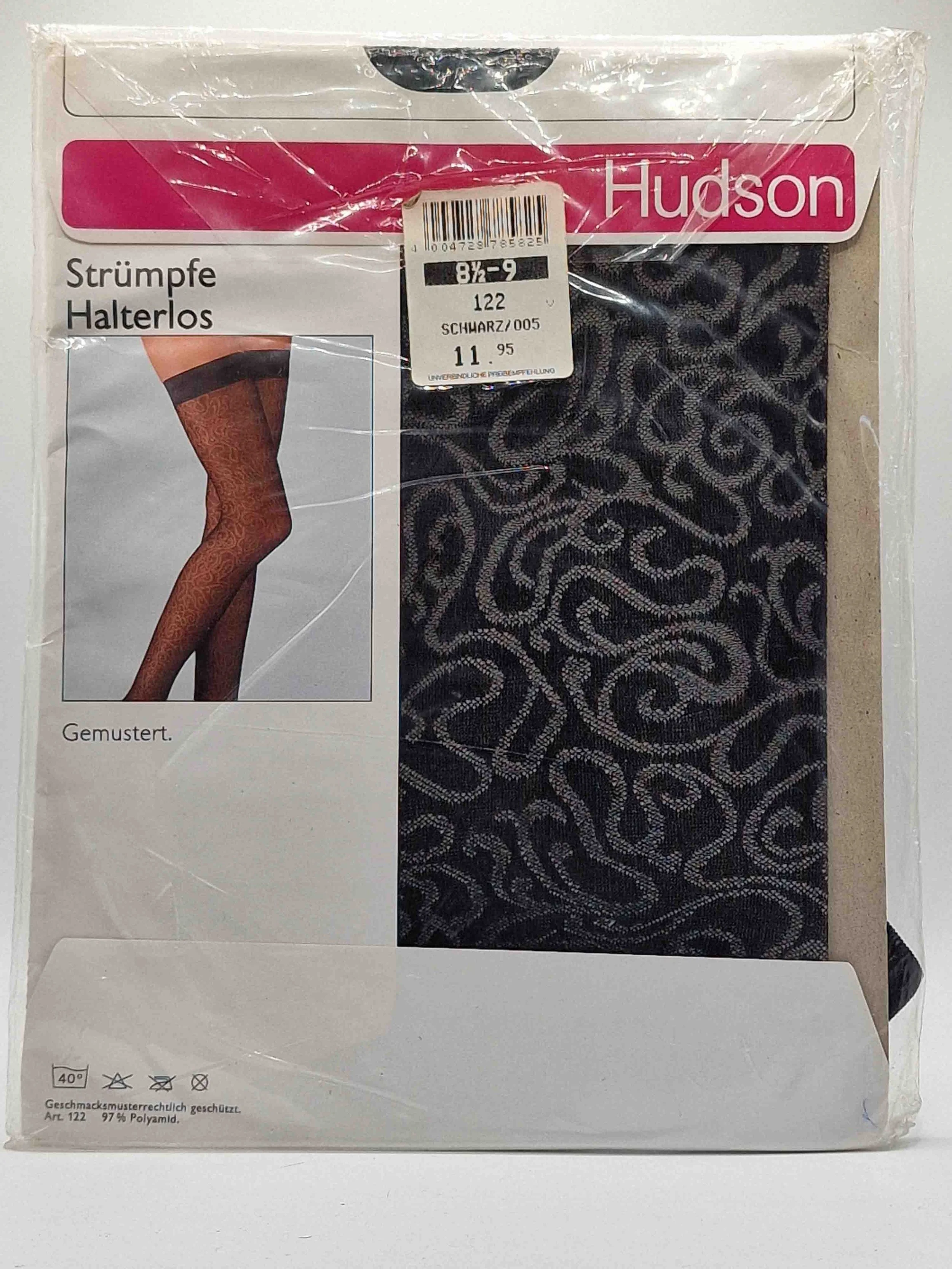 hudson-strümpfe-halterlos-gemustert-schwarz