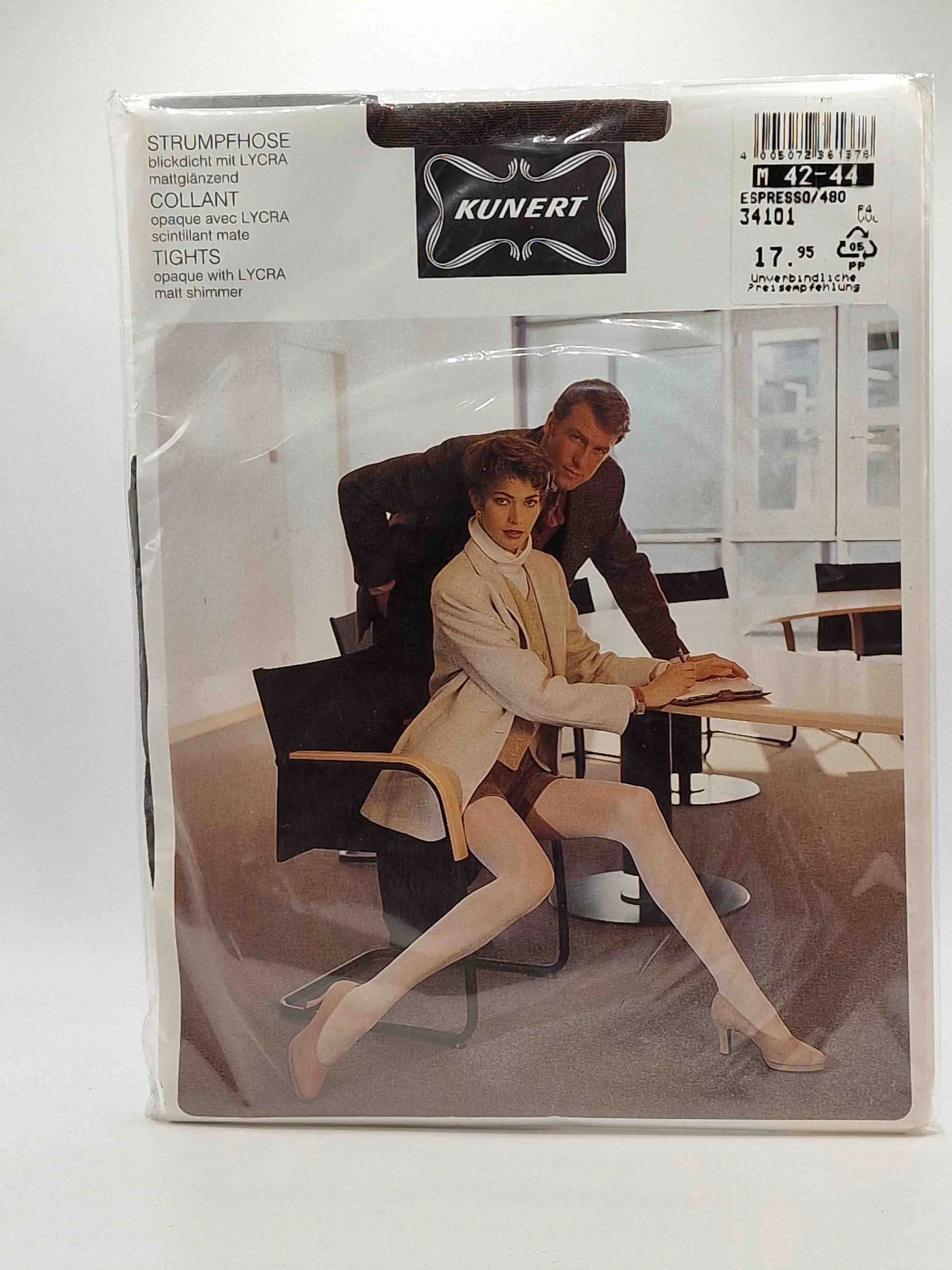 kunert-la-mode-gemustert-strumpfhose-espresso