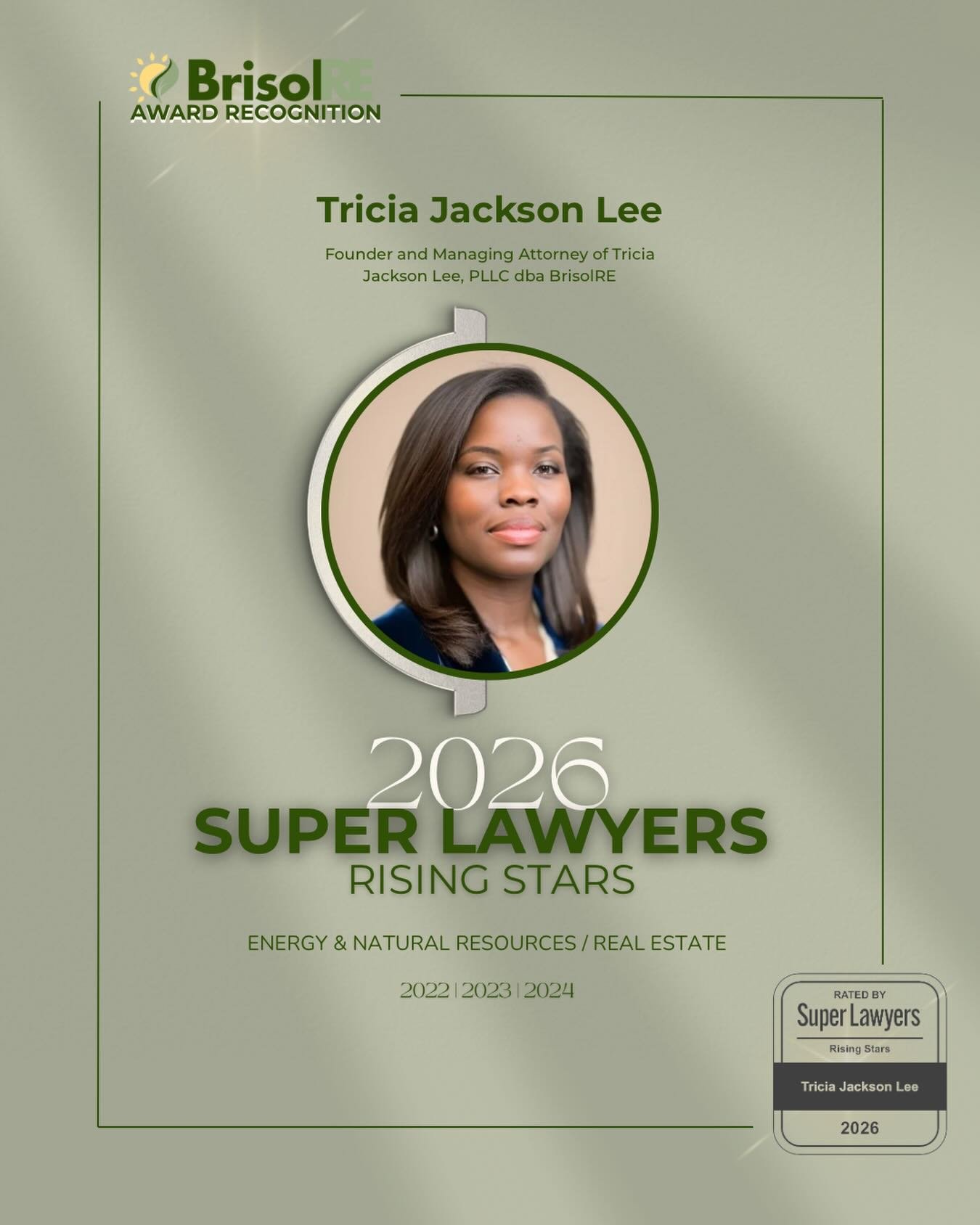 We are proud to announce that our Managing Attorney, Tricia Jackson Lee, has been selected to the 2026 Texas Rising Stars list by Super Lawyers&mdash;an honor she also received in 2022, 2023, and 2024.

Super Lawyers is a nationally recognized, resea