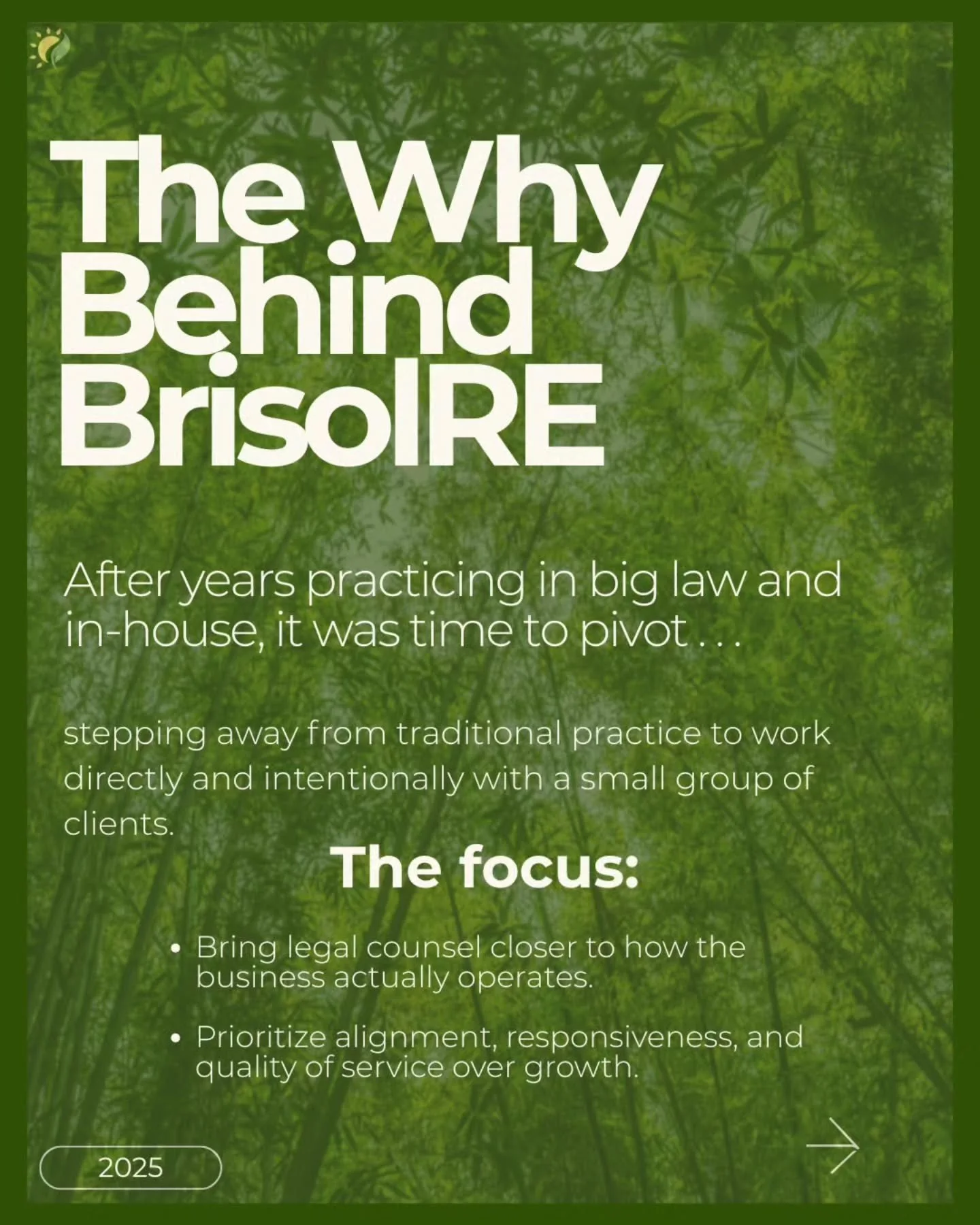 An approach to counsel shaped by how our clients work and our commitment to serving them with excellence.

#BespokeCounsel #RenewableEnergyLaw #RealEstateLaw #Integrity #Intention