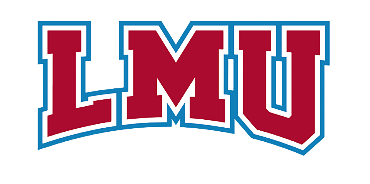 The word "LMLU" in bold red, outlined in blue with a 3D effect.