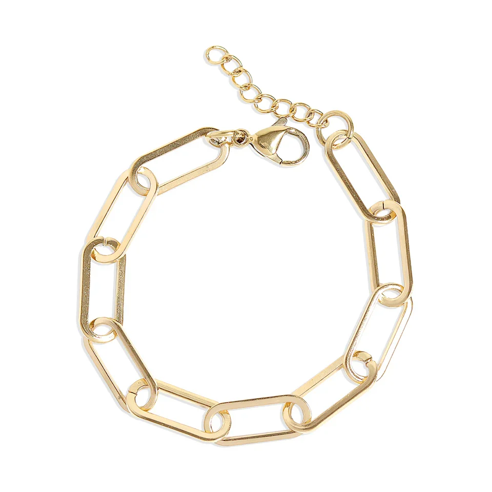 6.5mm Chunky Paperclip Chain Bracelet