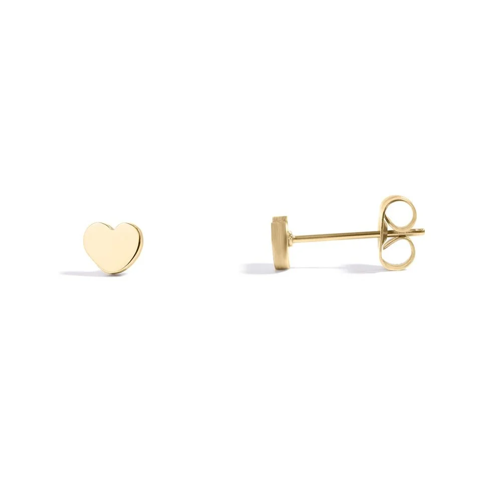 Tiny Heart Stud Earrings