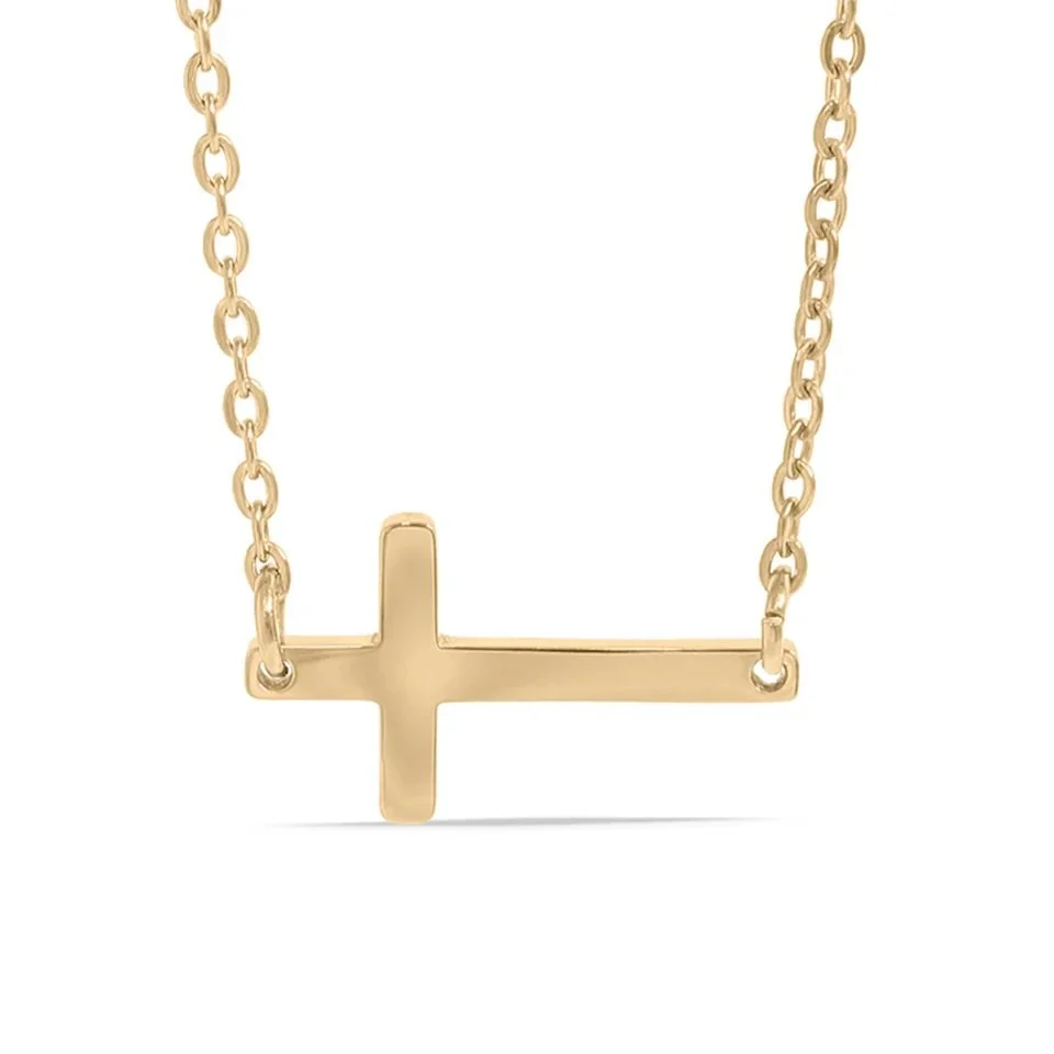 Horizontal Cross Necklace