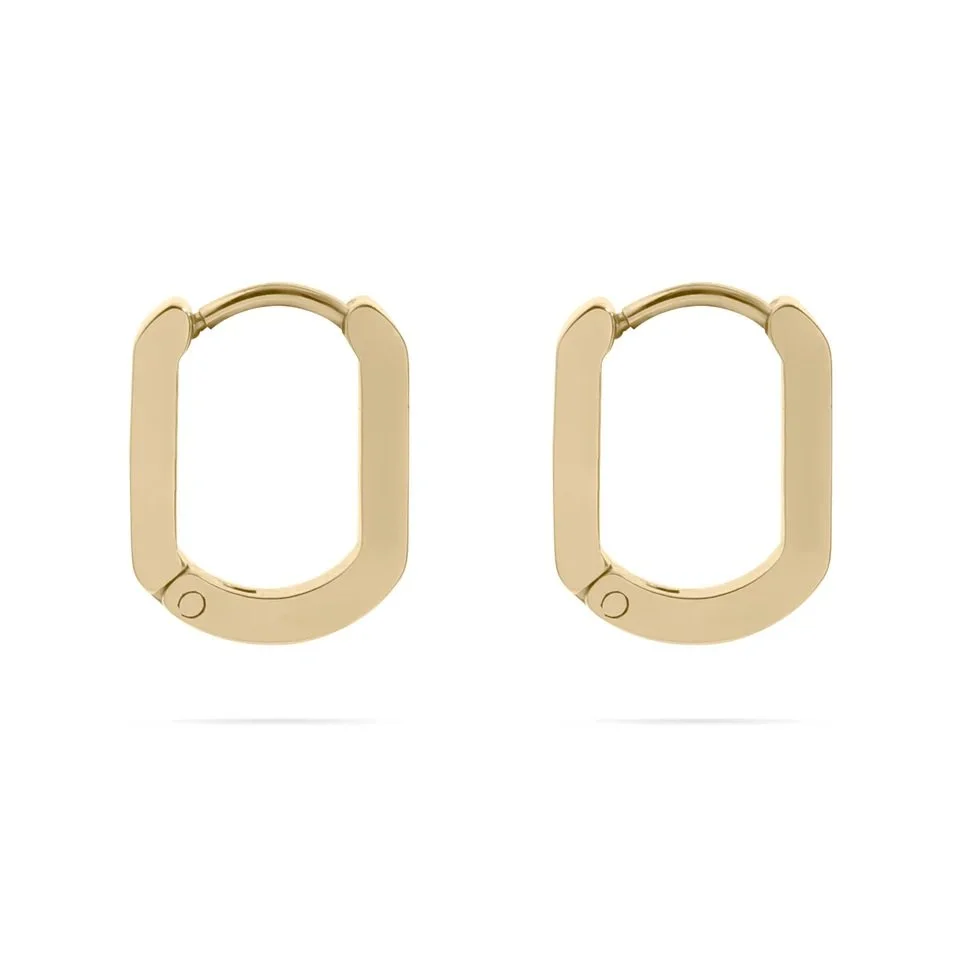 Oval Huggie Earrings