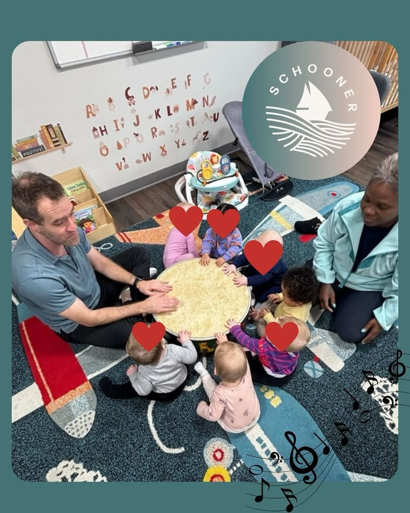 All students (including our babies) LOVE when Mr. Sam is here! @tinytunesstudio