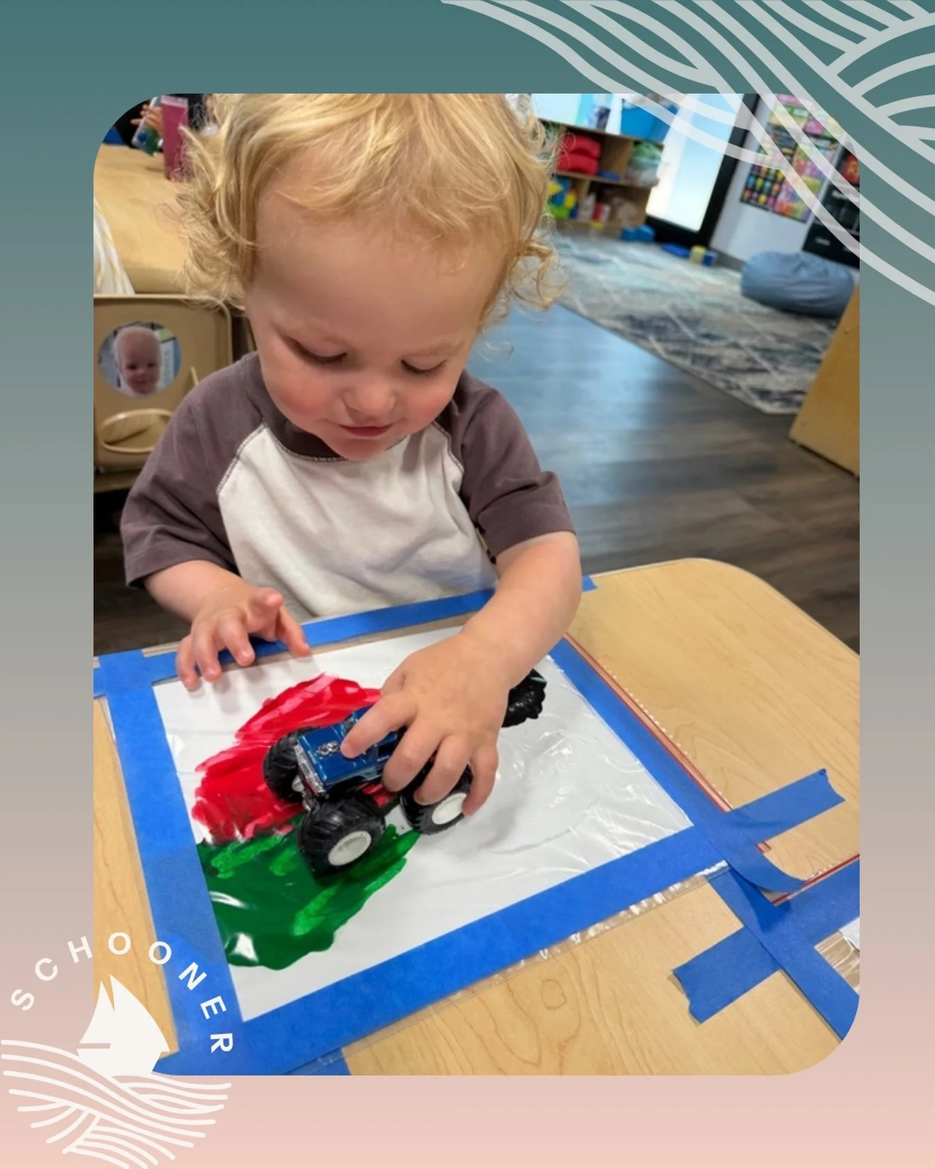 Cars AND paint?!? Yes! Our buddies love creating art in unique ways 🎨🛻