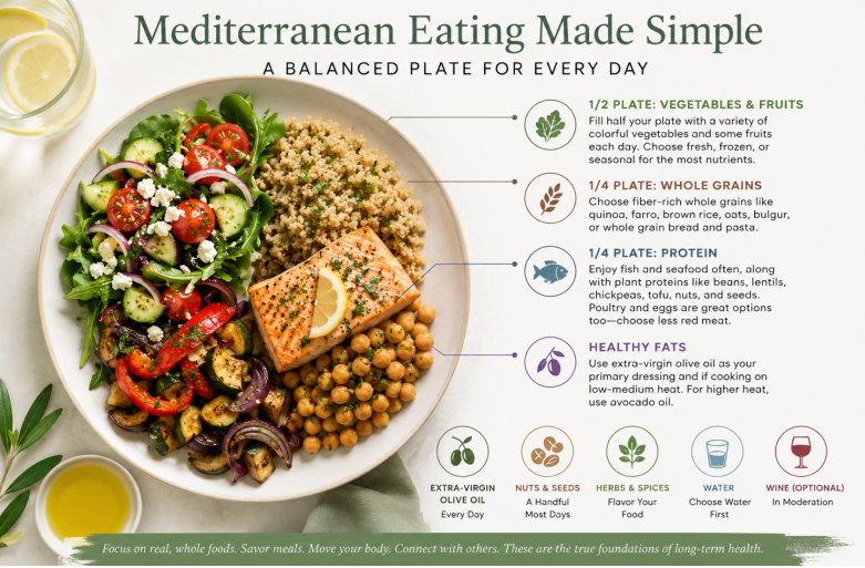 Eating to Thrive: The Mediterranean Diet for Lower Inflammation &amp; Healthy Aging