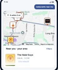 Nearby dining, mapped