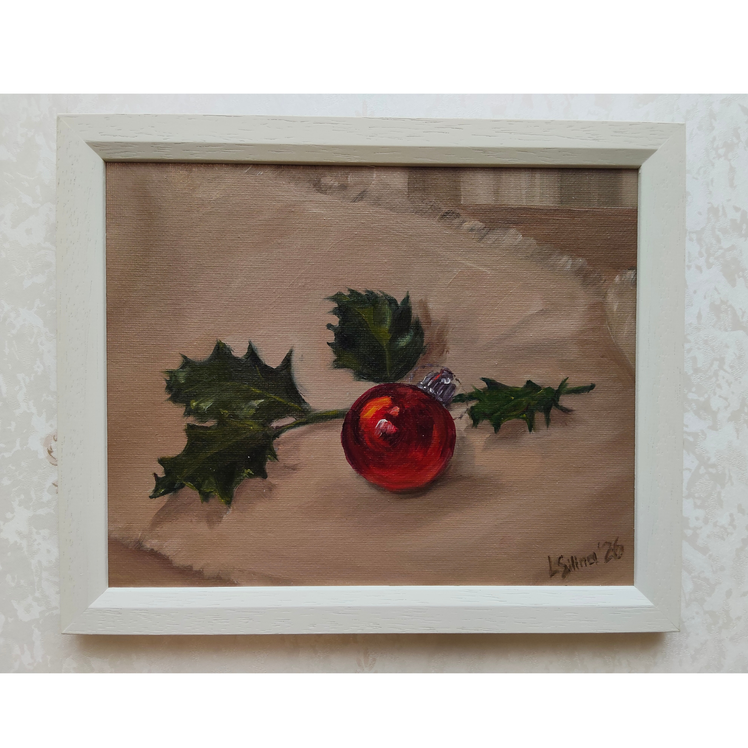 'Christmas Bubble', oil study on board