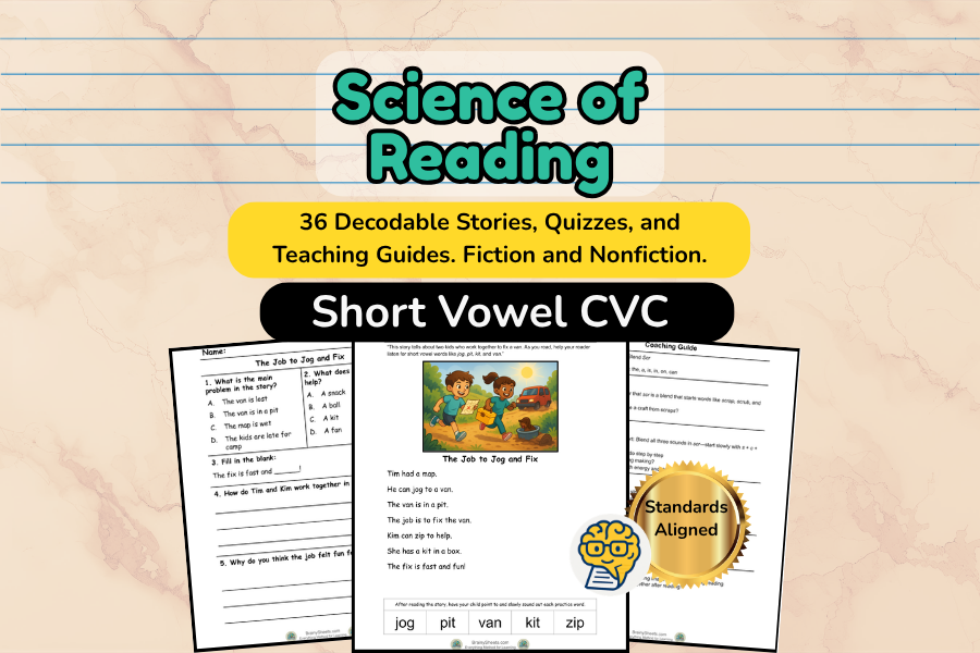 The Short Vowel Set - 36 Stories