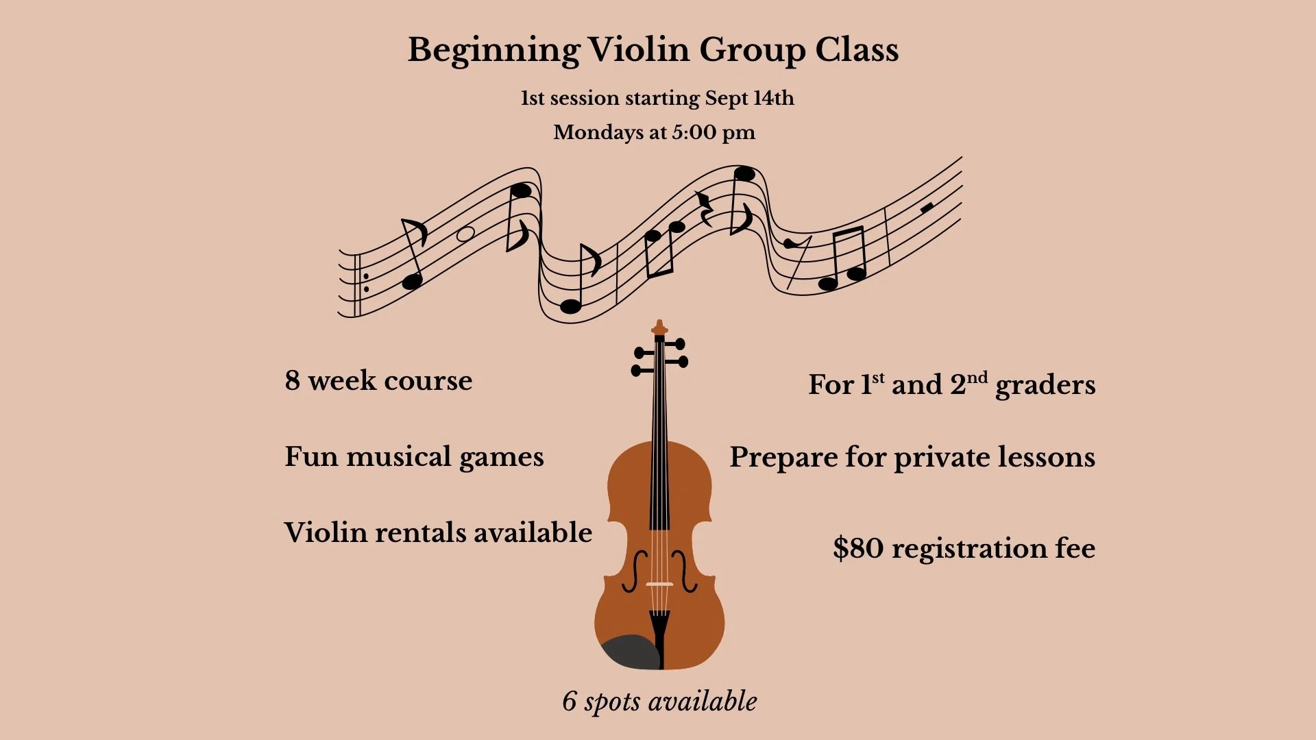 Beginning Violin Class - September
